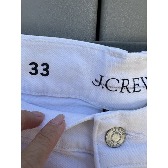 J.crew Slim wide-leg High Rise Raw Hem jean in white wash NWT Size 33 READ - Picture 7 of 16